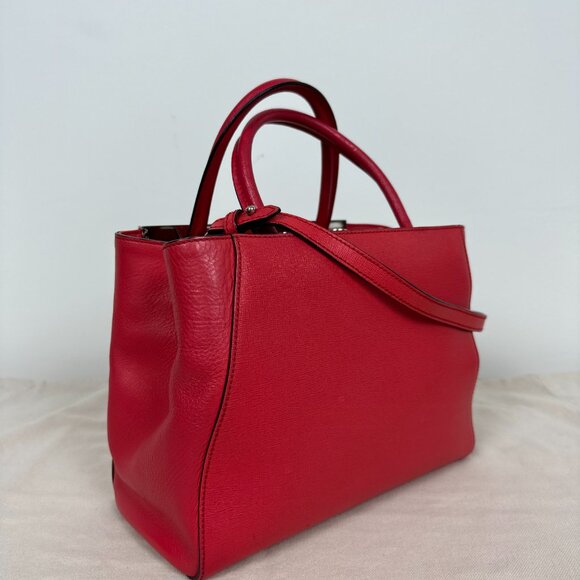 Fendi Red Petit 2Jours Leather Satchel - Picture 4 of 16